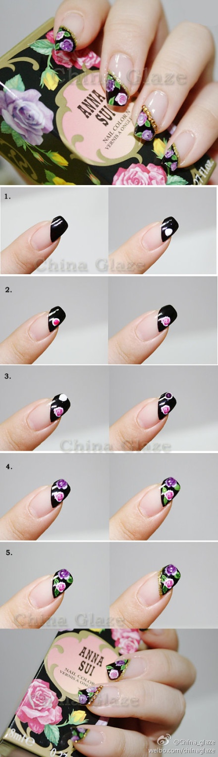 tutorial de unhas decoradas anna sui